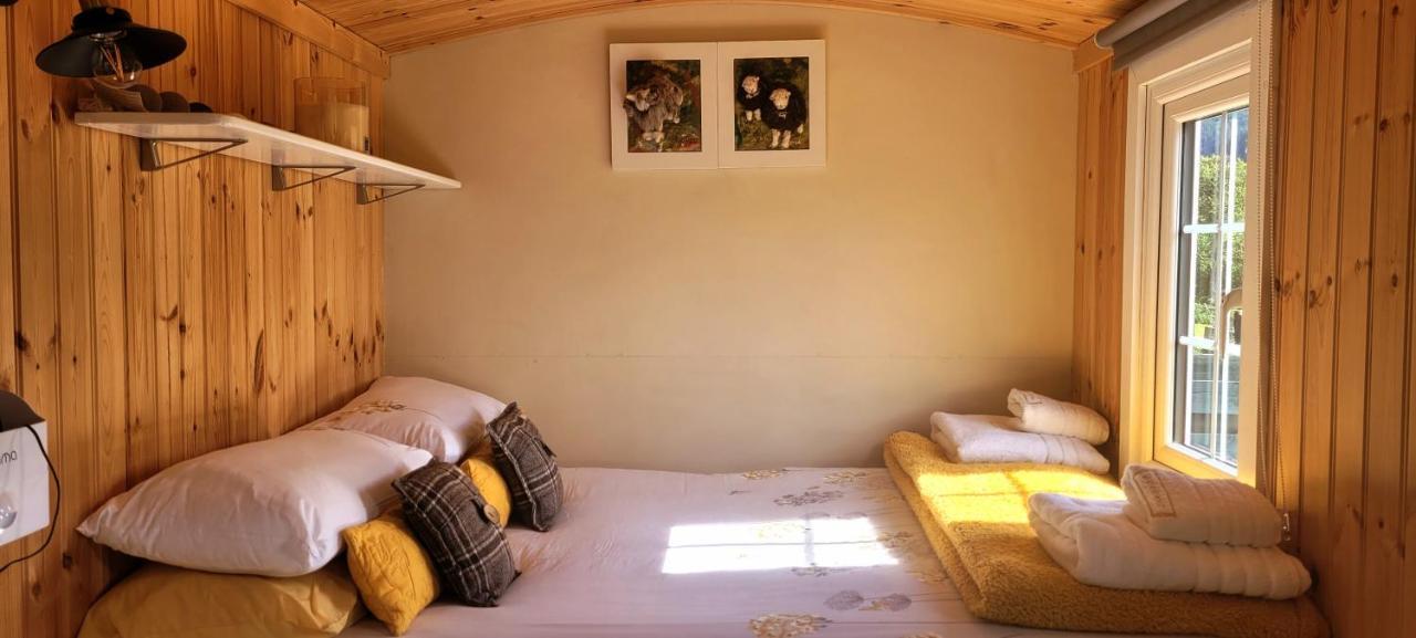 Small Cozy Shepherd Hut 20 By 7 Feet With Boxed In High Double Bed Balmacara Extérieur photo